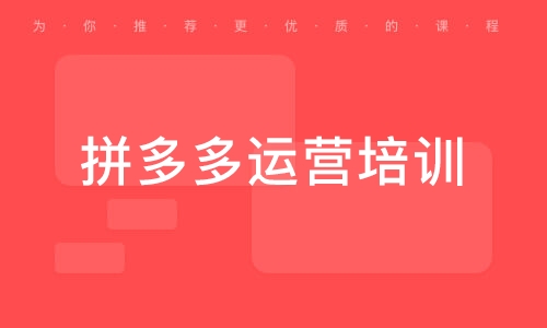 拼多多电商运营培训课程 拼多多电商运营培训课程