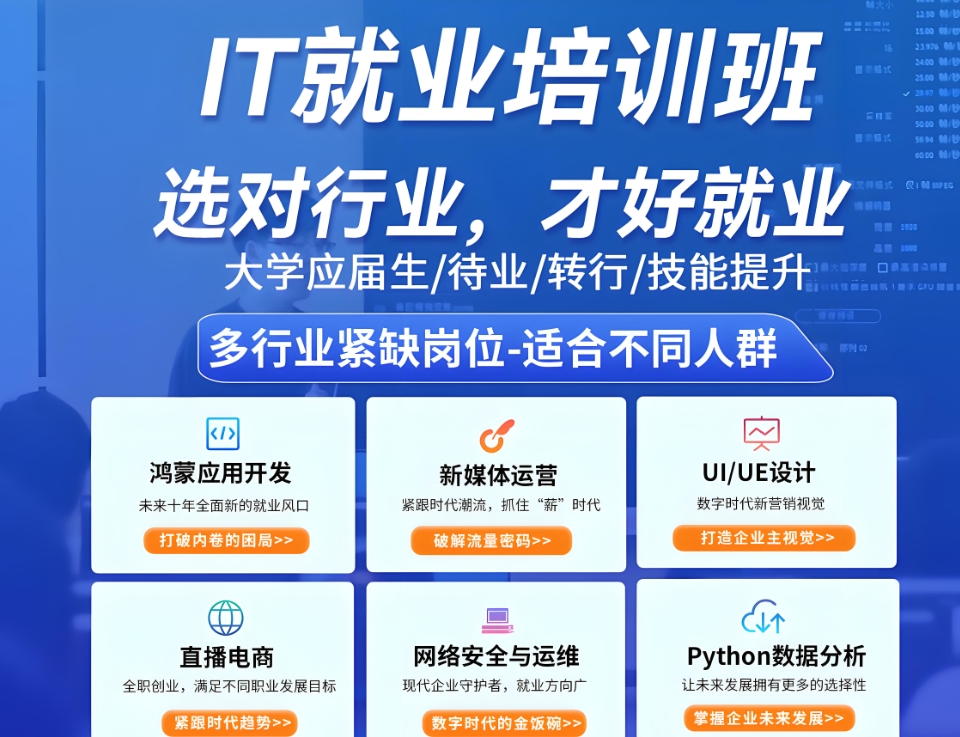 零基础学IT，IT技能培训，学习编程语言，程序员培训
