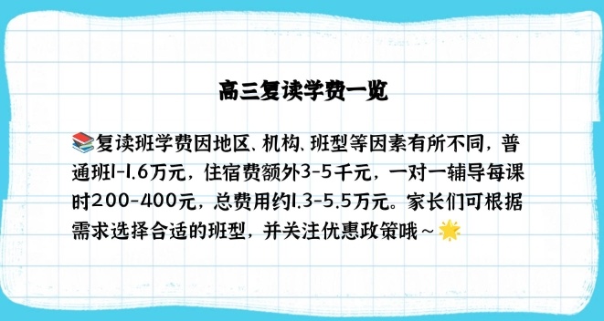 高三复读学校，高考复读学校，复读学校收费