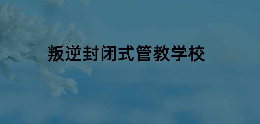 叛逆封闭式管教学校 叛逆封闭式管教学校